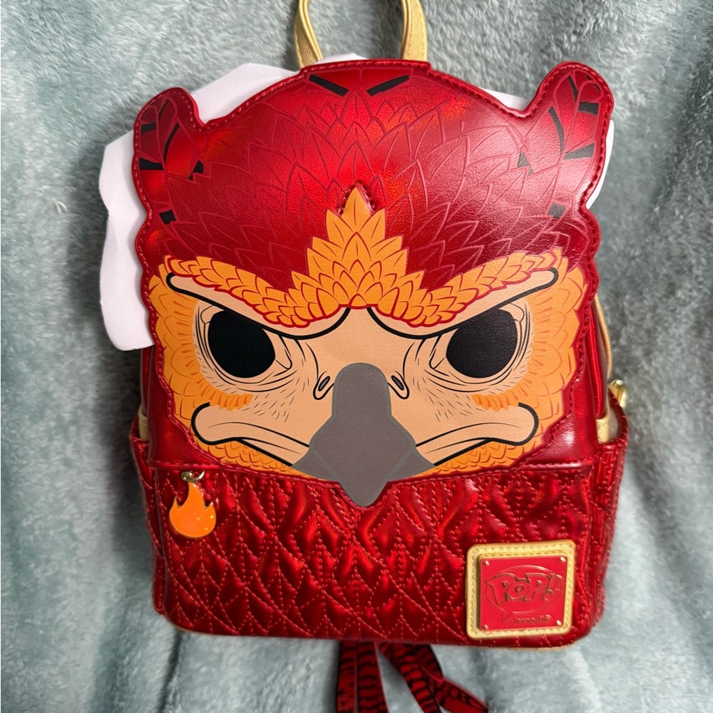 Loungefly Pop! Harry Potter Fawkes Phoenix Cosplay Mini Backpack NWT